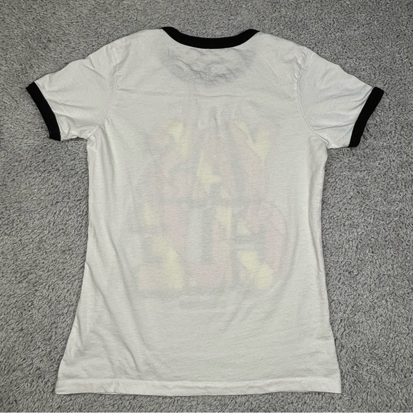 Cleveland Clothing Co Top Womens Medium Ringer Tee YAS CLE Neon Bright Party - Picture 5 of 5